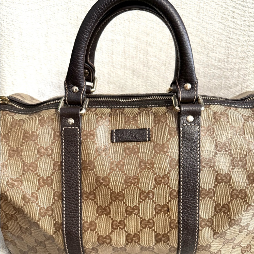 Authentic Gucci Joy Boston bag brown monogram coated canvas medium size - Picture 5 of 16